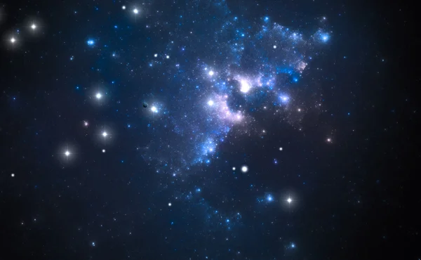 Blue space star nebula — Stock Photo, Image