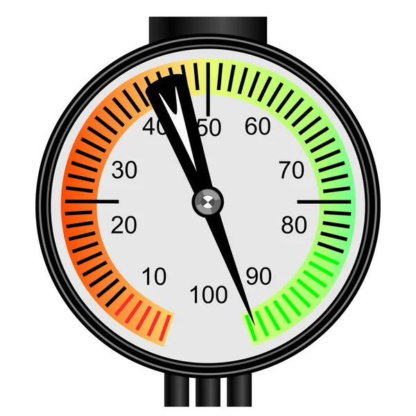 Vector gas manometer on a white background — Stock Vector