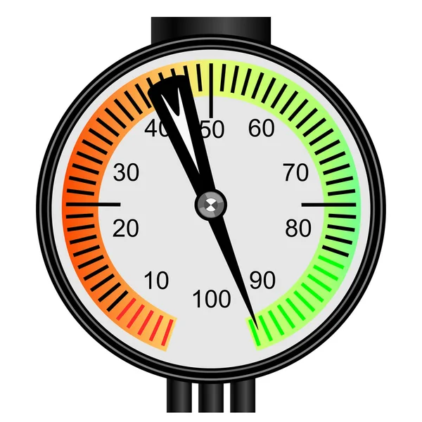 Beyaz arkaplanda vektör gaz manometresi — Stok Vektör