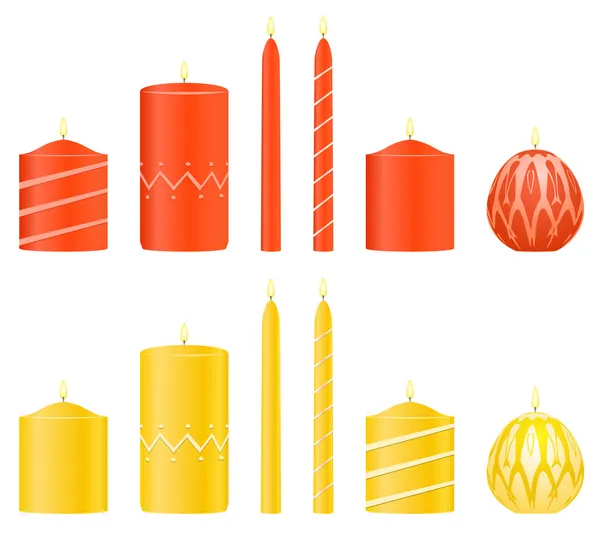 Vector conjunto velas — Vector de stock