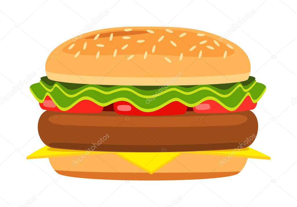 Cartoon hamburger