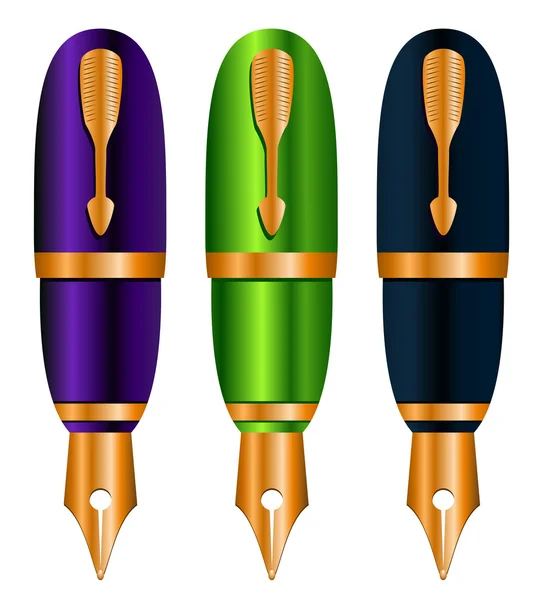 Illustration vectorielle de stylos abstraits colorés — Image vectorielle