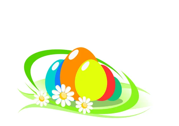 Fondo abstracto con huevos de Pascua — Vector de stock
