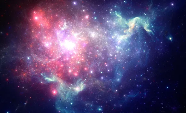 Färgglada space nebulosa — Stockfoto