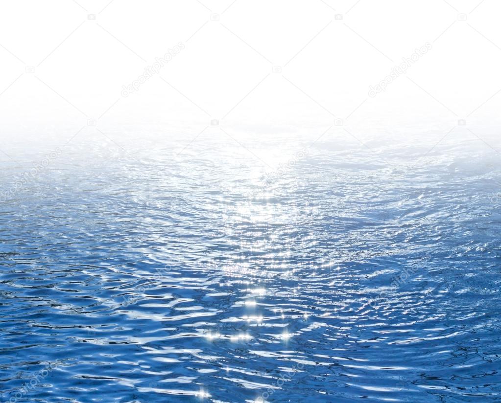 Blue Shimmering Seawater Background