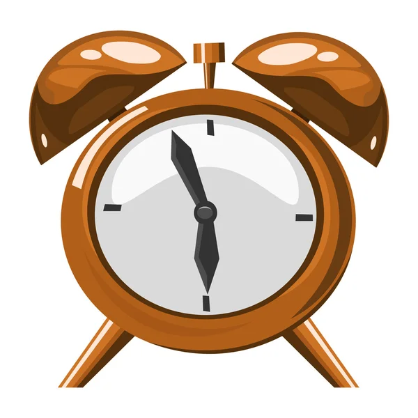 Alarm clock on the white background — Stock Vector