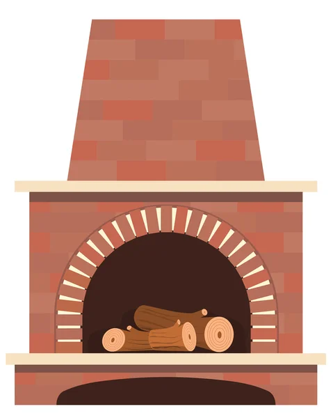 House fireplace vector — Stock Vector