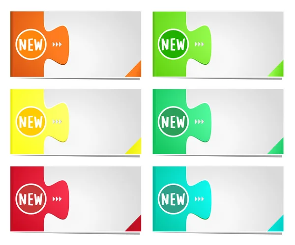 Colorful options banner template. Vector illustration — Stock Vector