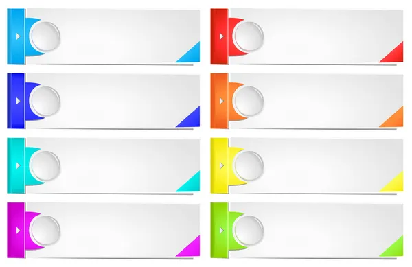 Modèle de bannière d'options colorées. Illustration vectorielle — Image vectorielle