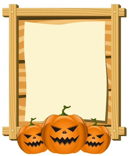 Vector de tablero en blanco en el tema de Halloween — Archivo Imágenes Vectoriales