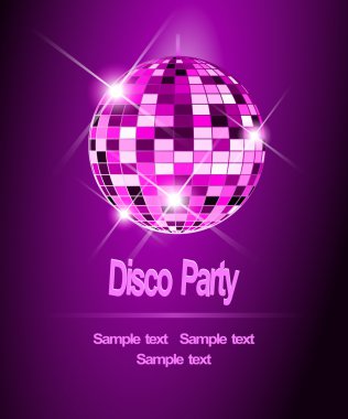 Mor parti arka plan, disko topu