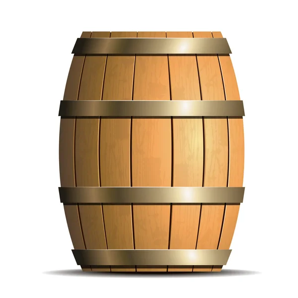 Wooden barrel vector — Stock Vector