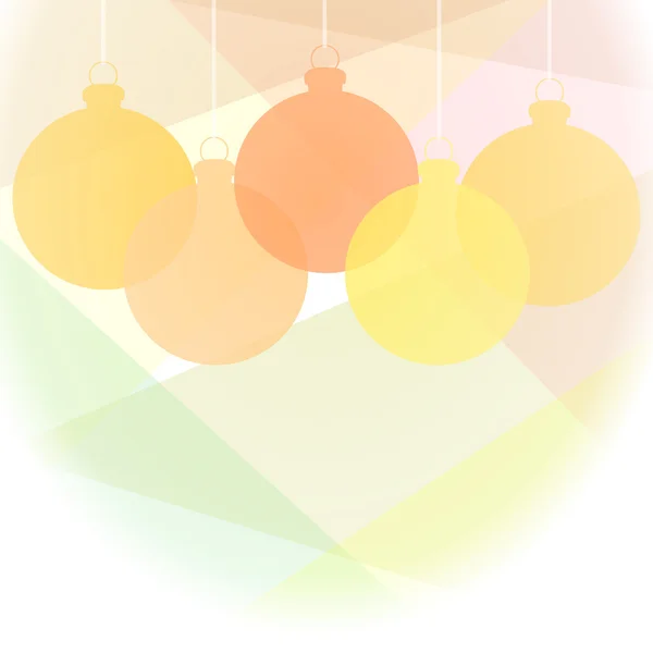 Пастельный фон с рождественскими шариками. Eps10 — стоковый вектор
