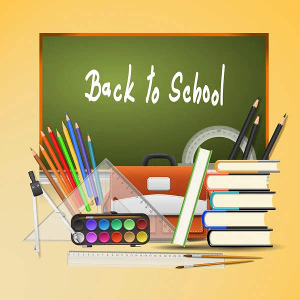 Back to school background. Vector Illustration - EPS 10 — Stock Vector