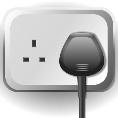 kablo ile elektrik soketi