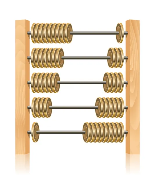 Pénzügyi abacus — Stock Vector