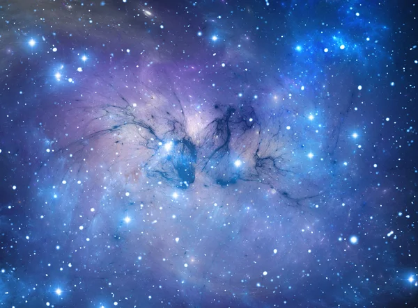 Nebulosa Azul Com finas formações de poeira — Fotografia de Stock