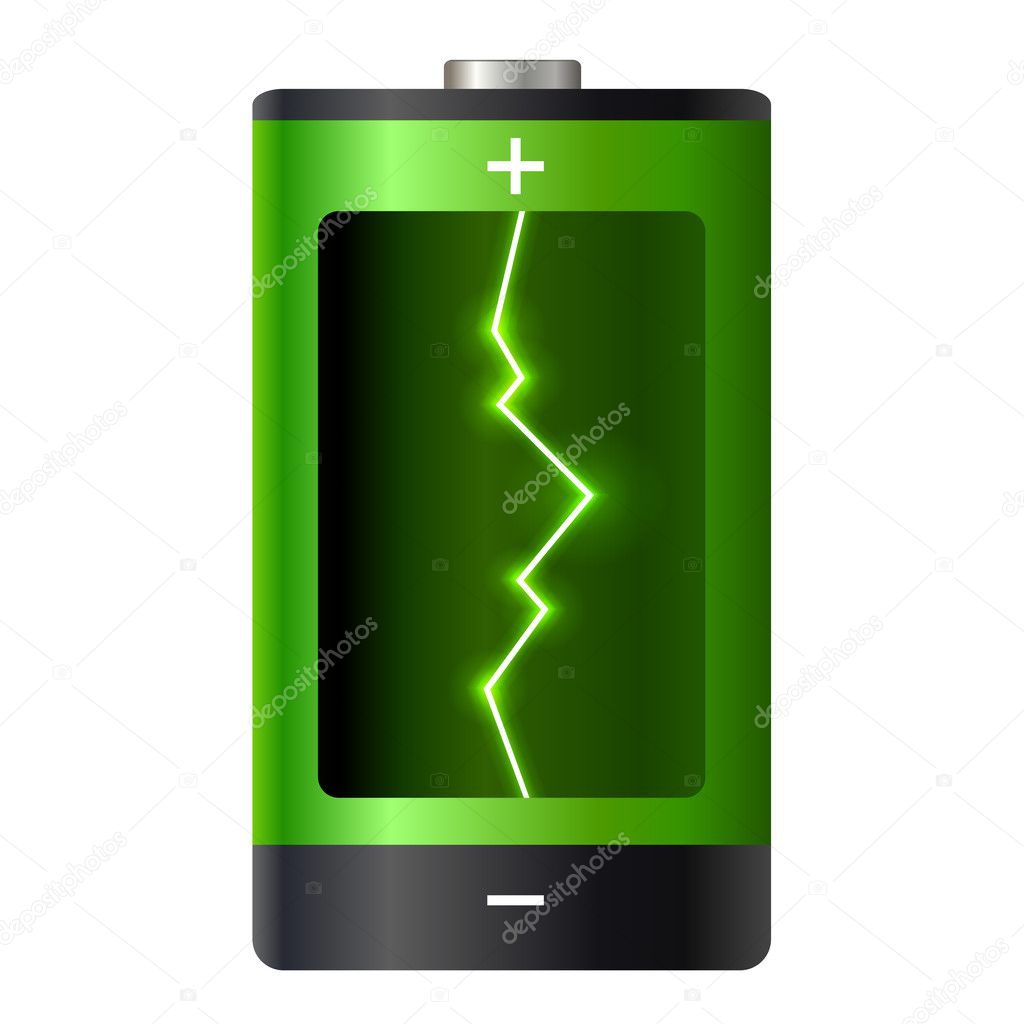Concept battery power. Vector illustration.