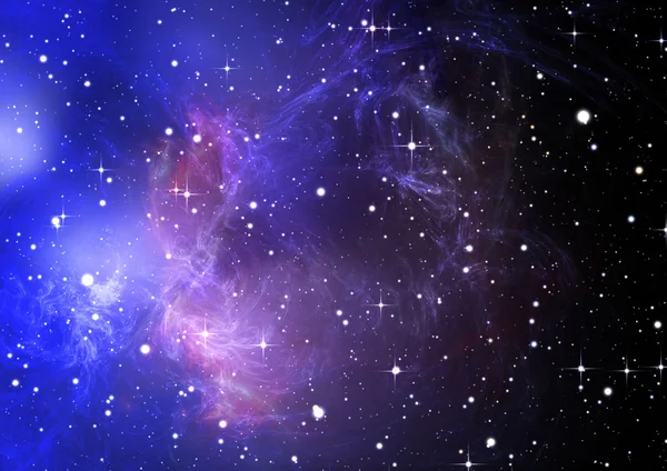 Blå space nebulosa — Stockfoto