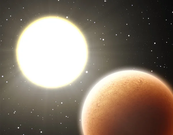 Planeta quente perto da estrela — Fotografia de Stock