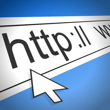 Web Tarayıcısının Adres Çubuğuyla Bilgisayar Ekranı