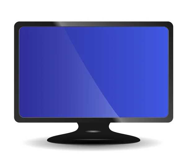 Vector computer monitor on white — Stock Vector