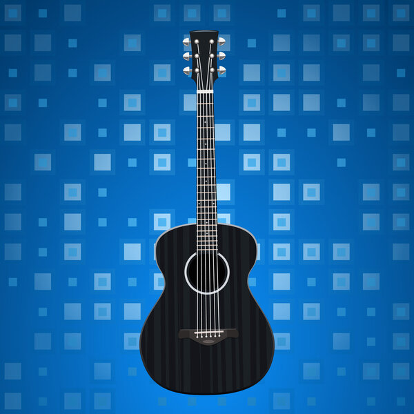 Music background with guitar
