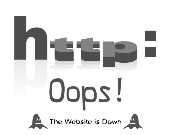 De Website is uitgevallen. — Stockvector