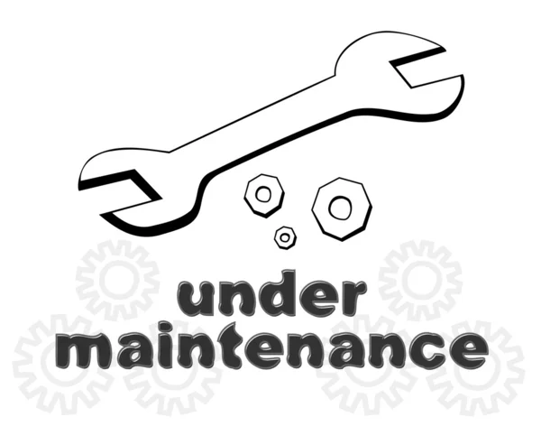Down for maintenance website page message — Stock Vector