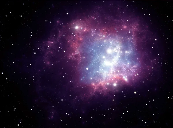 Nebulosa estrella espacial púrpura — Foto de Stock