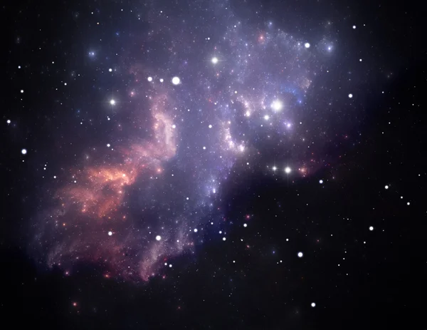 Nebulosa da estrela do espaço roxo — Fotografia de Stock
