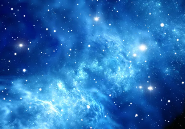 Космічний фон з туманністю і зірками — стокове фото