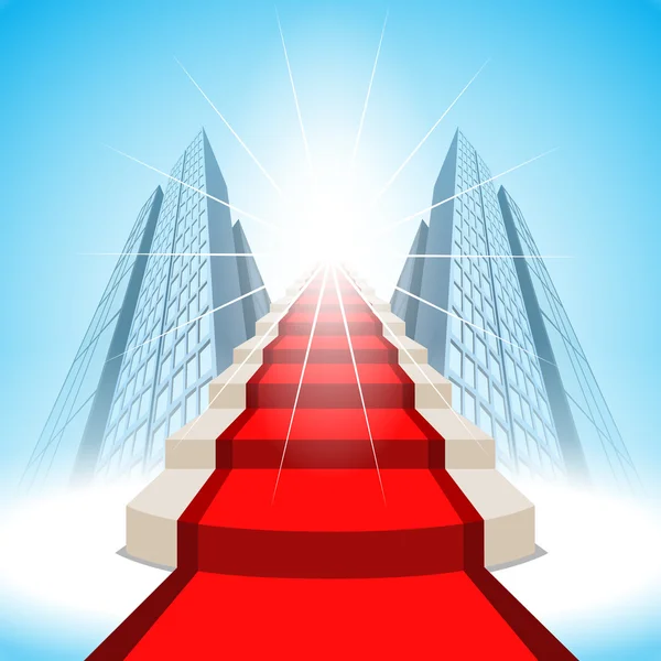 Stairs leading up to success. Vector — Stock Vector