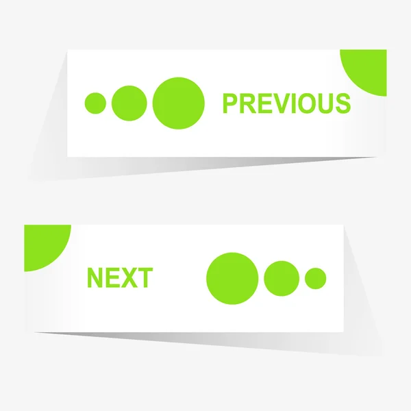 Vector Previous and Next navigation buttons for custom web design — Stock Vector