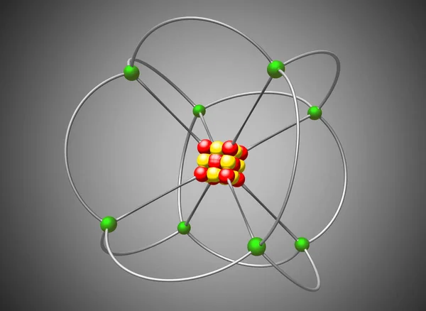 Atom Nuclear Model Abstract Atom Structure Illustration — 스톡 사진