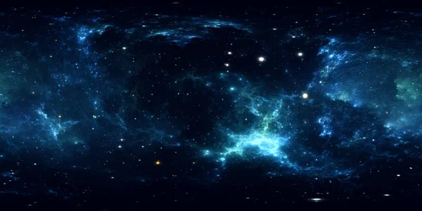 Espacio 360 Grados Nebulosa Panorama Proyección Equirectangular Mapa Del Medio — Foto de Stock