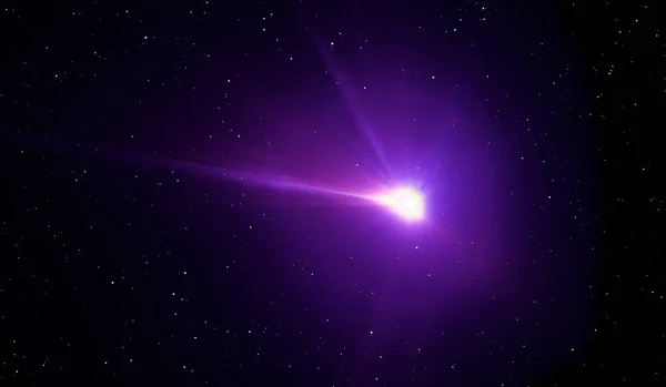 Glowing Comet Starry Sky Illustration — Fotografia de Stock