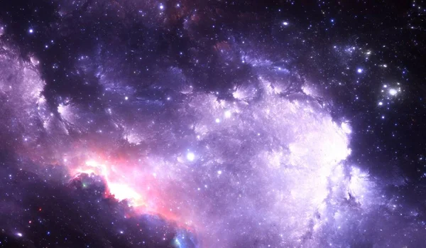 Λαμπερό Νεφέλωμα Διαστήματος Και Αστέρια Στο Βαθύ Διάστημα Εικονογράφηση — Φωτογραφία Αρχείου