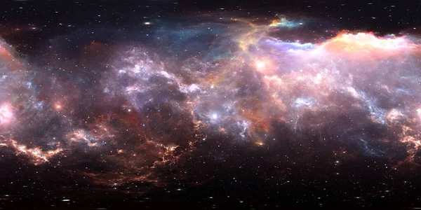 360 Degree Stellar System Gas Nebula Environment 360 Hdri Map — Foto Stock