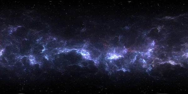 360 Degree Space Background Nebula Stars Equirectangular Projection Environment Map — 스톡 사진