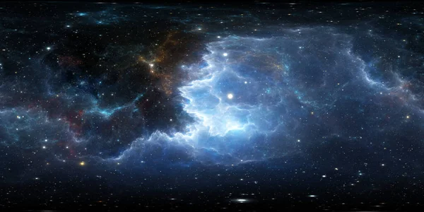 Space Background Nebula Stars Environment 360 Hdri Map Equirectangular Projection — 图库照片