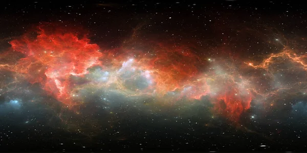 Space Background Nebula Stars Environment 360 Hdri Map Equirectangular Projection — 图库照片