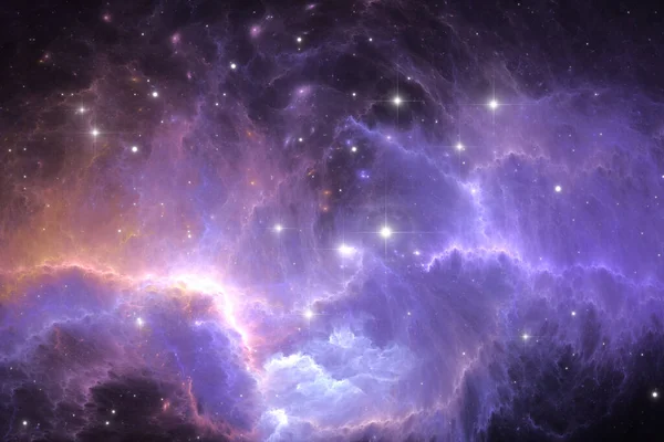 Glowing Huge Nebula Young Stars Space Background Illustration — Foto Stock