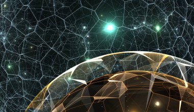 Quantum world, quantum mechanics. 3d illustration