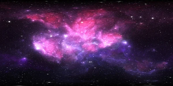 Sistema Estelar 360 Graus Nebulosa Gás Ambiente 360 Mapa Hdri — Fotografia de Stock