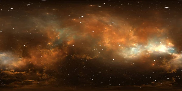 360 Degree Space Background Nebula Stars Equirectangular Projection Environment Map — Fotografie, imagine de stoc