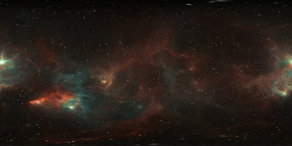 360 Degree Giant Nebula Supernova Explosion Equirectangular Projection Environment Map — стоковое фото