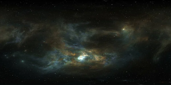 360 Degree Giant Nebula Supernova Explosion Equirectangular Projection Environment Map — Stock Photo, Image