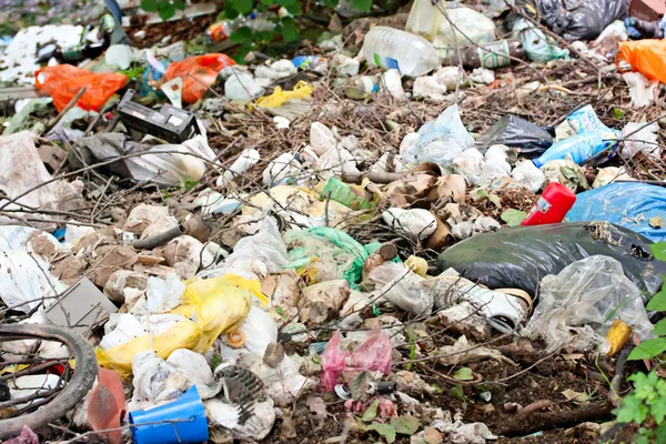 垃圾桶或垃圾环境工业生态学问题 图库照片