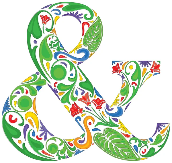 Ampersand colorato — Vettoriale Stock